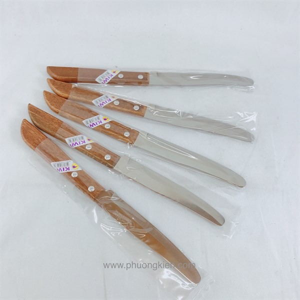 Dao gọt vỏ đầu tròn kiwi 502, đầu nhọn 501 cán gỗ 23cm - Knife