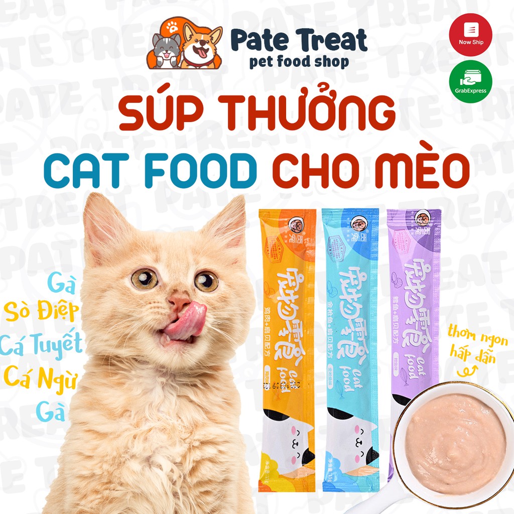 Treat Súp Thưởng Cho Mèo Cat Food Thanh Siêu Rẻ 15gr PATE TREAT Thức Ăn Cho Chó Mèo Thú Cưng