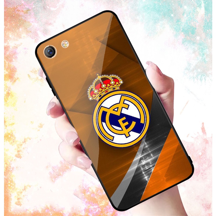 Ốp Lưng OPPO A83, F3 PLUS mặt kính cường lực cao cấp In hình Câu Lạc Bộ Bóng Đá