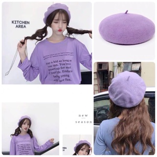 Mũ nồi beret có dây rút chất đẹp