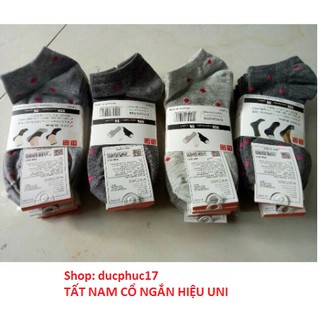 Set 2 Đôi Tất Uni Cổ Ngắn Hàng Xuất, Tất Siêu Rẻ, Siêu Bền, Tất Cổ Ngắn Cho Nam (Ảnh TThật)