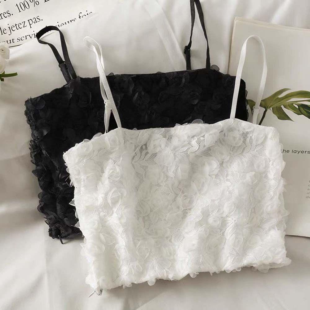 Áo Lót Ren Hoa Hai Dây Hở Lưng Có Mút Đệm Ngực Dành Cho Nữ
