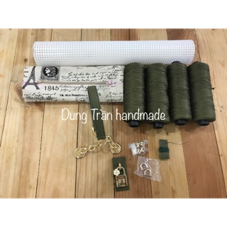 Full phụ kiện làm túi hạt bắp khoá hoa mai Dung Trần