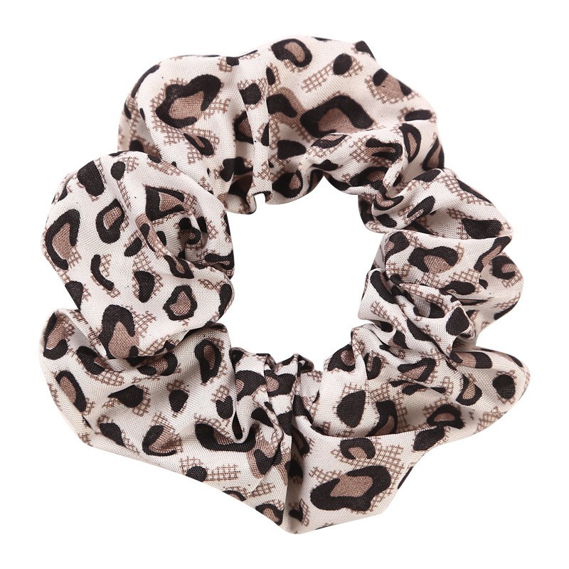 Cột Tóc Scrunchies Tròn Vải Da Beo Leopard cực Cá Tính - Phụ kiện Halu