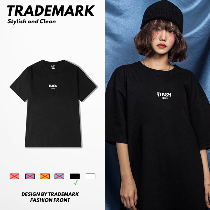 Áo Thun nam nữ Tay Lỡ Đen Trắng DANS, áo phông unisex phong cách streetwear