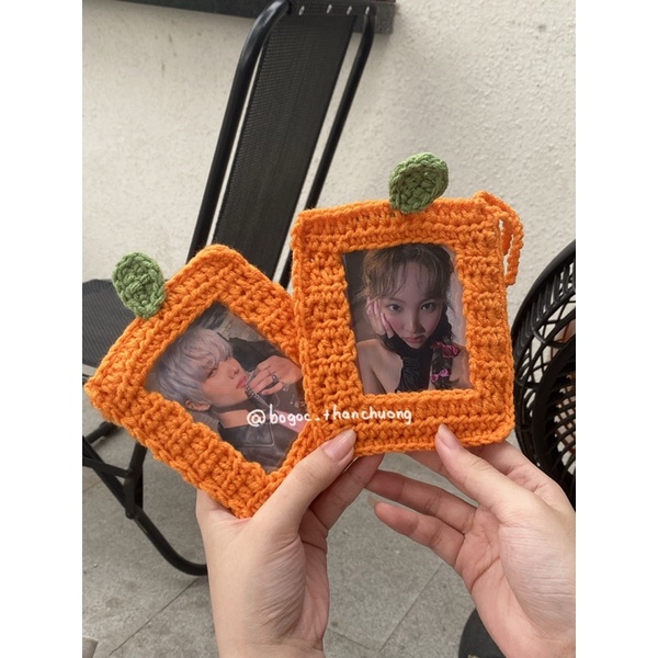 Photocard Holder/ Toploader Len Bao Đựng Thẻ "IM YOUR 🍊" HANDMADE