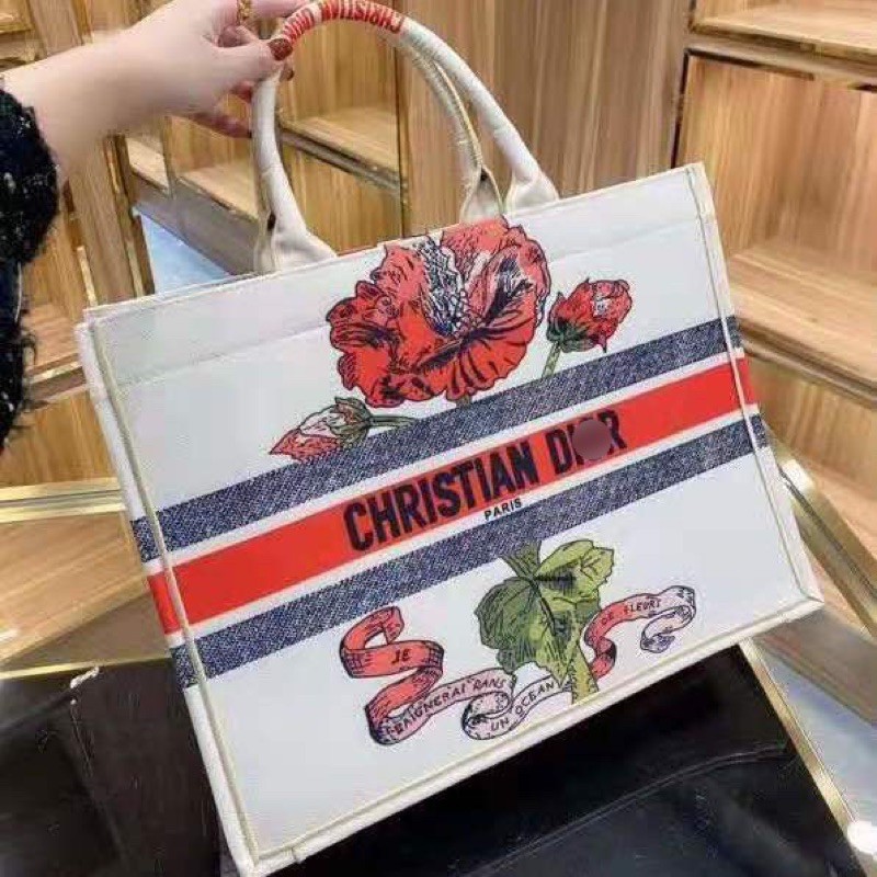 Túi xách BOOK TOTE hoạ tiết thiên nhiên màu sắc