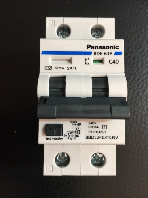 Cầu dao CB chống giật 40A Panasonic 2cực