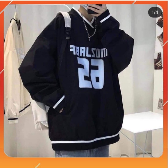 Áo Sweater cổ tim - Áo Thun Tay Dài Form Rộng Nam - Nữ Unisex Hàn Quốc