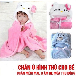 chăn ủm, chăn đắp hình thú lông tuyết mềm ấm aps