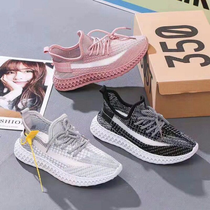 Giày thể thao sneaker nữ , đế thiết kế dạng tổ ong 3 màu đen,trắng xám, hồng mã CT155