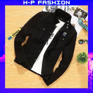Áo Khoác Jean Nam Co Giãn 🔵 𝐅𝐑𝐄𝐄 𝐒𝐇𝐈𝐏 🔵 Áo Bò Nam Đẹp Co Giãn Hàng Quảng Châu Thời Trang Hpfashion - Akjn08