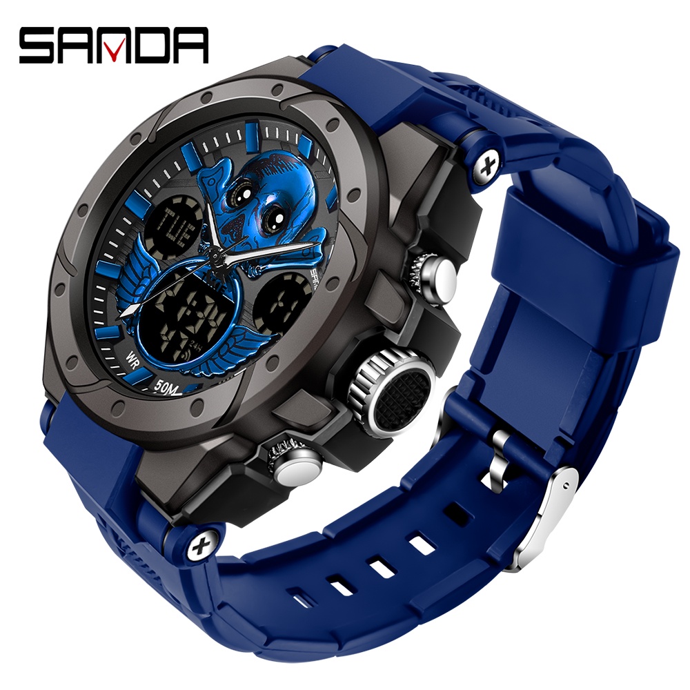 Đồng hồ đeo tay SANDA 6087-15 chống thấm nước thời trang đa năng dành cho nam