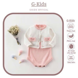 Quần Áo Trẻ Em Set Bộ Len Yếm Và Áo Khoác Cho Bé Gái