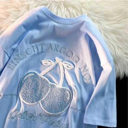 Áo Thun Nữ Cổ Tròn Ngắn Tay In Hình 3 Màu