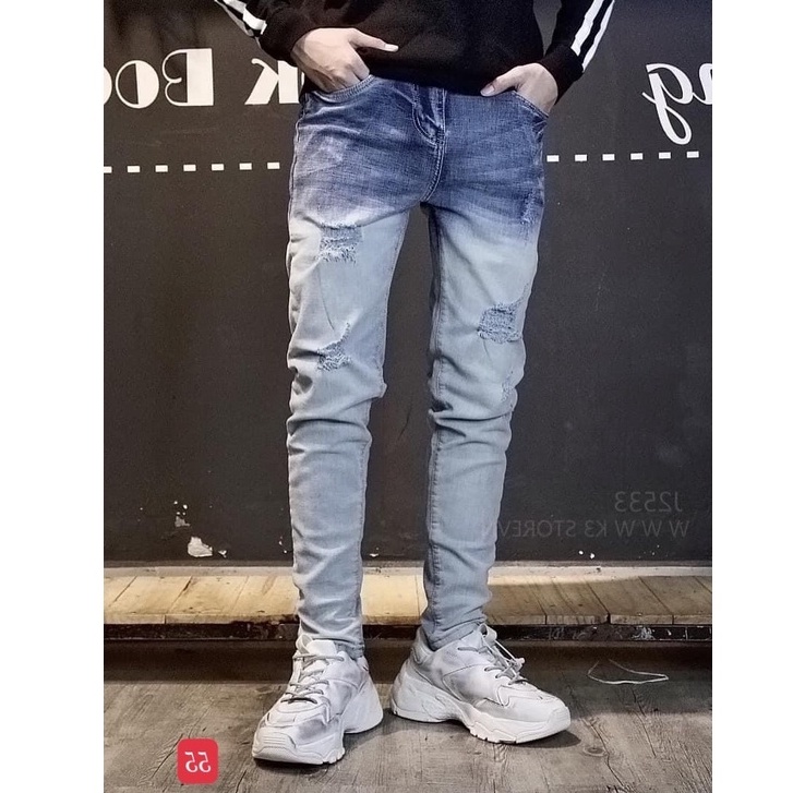 Quần jean nam dáng baggy Wash 2 màu xanh mẫu mới cực chất thời trang cao cấp  siêu đẹp beautifulgilr H551