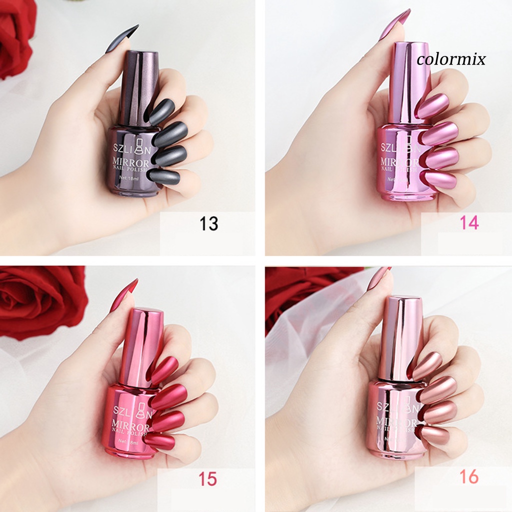 Sơn móng tay hiệu ứng ánh kim tráng gương sang trọng lâu phai 18 màu sắc tùy chọn