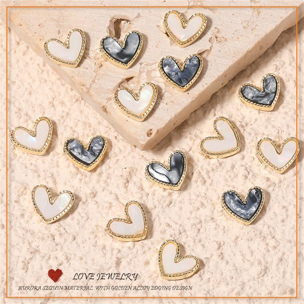 Bộ 10 Hình Dán Móng Tay Nghệ Thuật|Phụ Kiện Trang Sức Bằng Hợp Kim Hình Đá Cẩm Thạch Màu Gradient