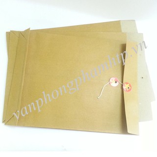 combo 50 Túi hồ sơ A4 vàng có dây có đáy