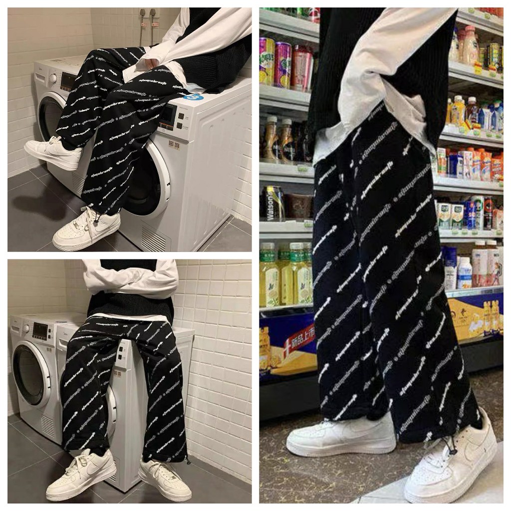 Quần ống suông nam nữ CRO.SS quần ống rộng Unisex cá tính - VIETSTAR