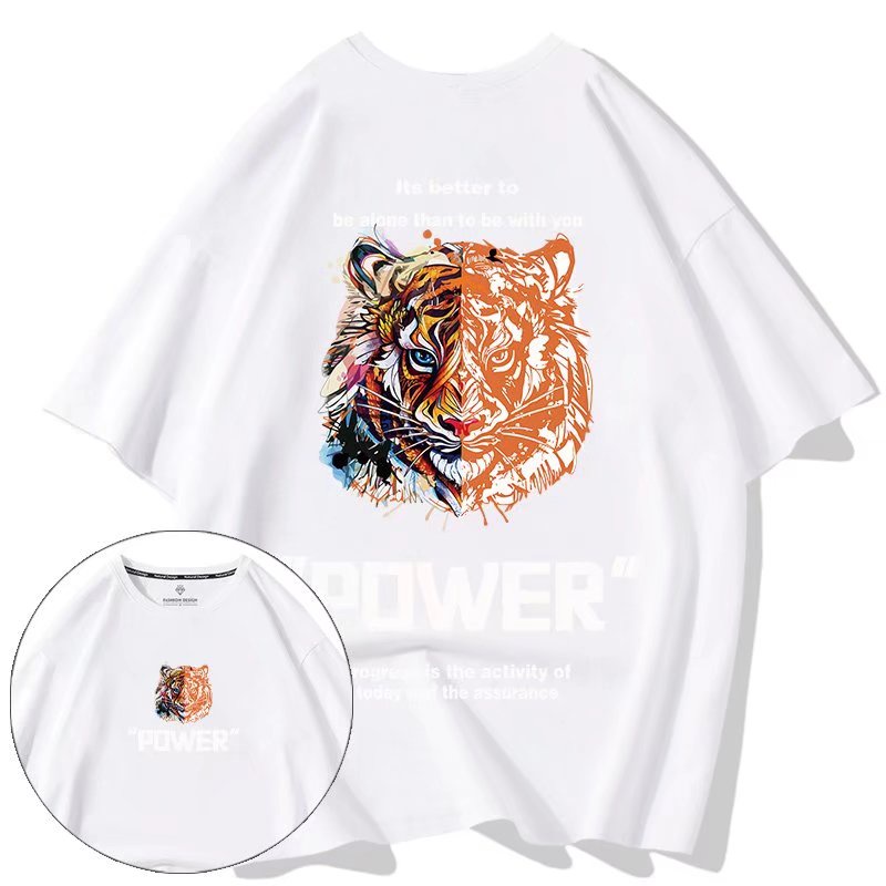 Áo Thun Nam Cổ Tròn Cỡ Lớn In Họa Tiết Hoạt Hình Thời Trang Size M-8XL