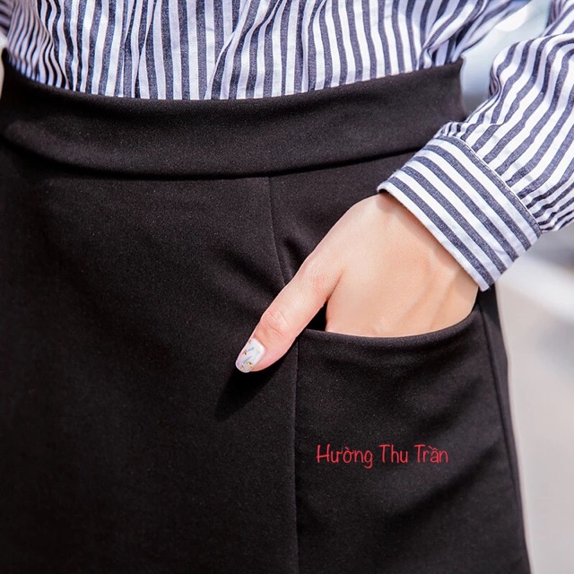 Chân váy chữ a xẻ trước có túi | BigBuy360 - bigbuy360.vn