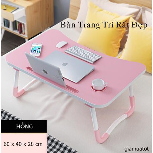 Bàn học gấp gọn thông minh HÀNG NHẬP KHẨU LOẠI 1 ( khe cắm ipad + cốc đựng ly
