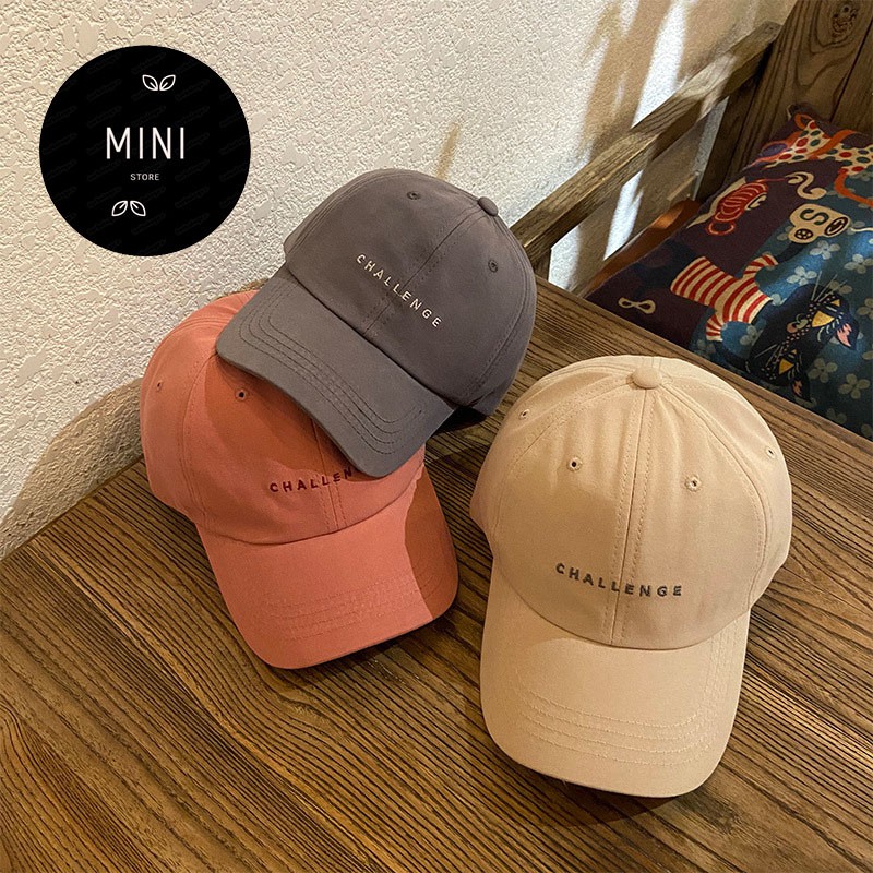 Mũ lưỡi trai thêu chữ Challenge phong cách Hàn Quốc form Unisex MiniStore68 M01