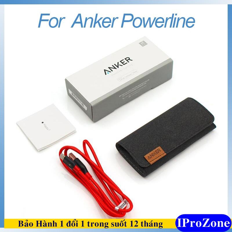 (MFI) Cáp sạc Anker Powerline+ chân sạc Dùng cho IP,tablet táo siêu bền 0,9m 1.8m