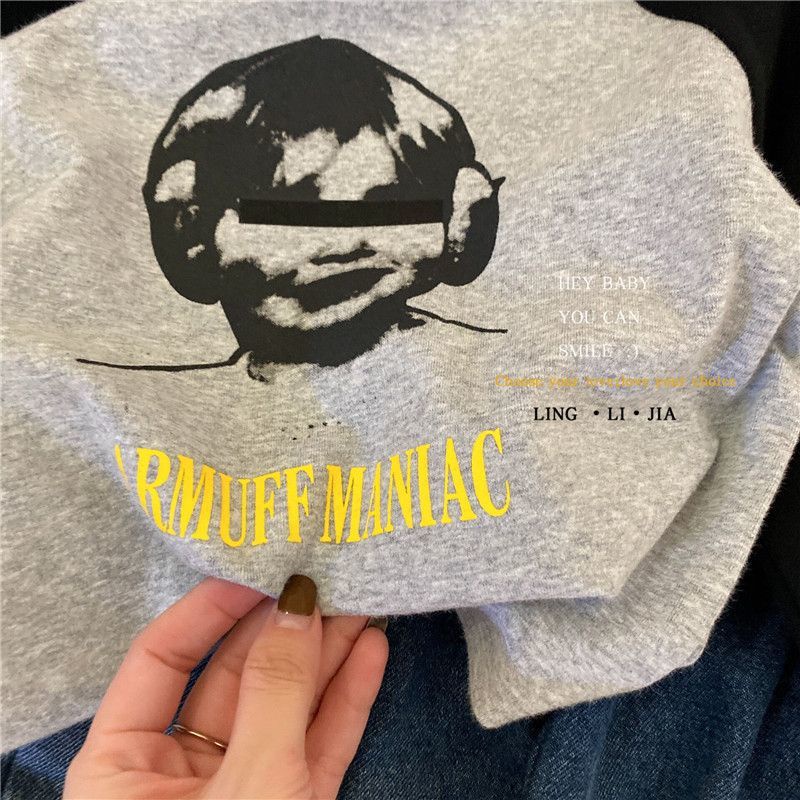 [Babycat] Hàng Có Sẵn Áo Thun Cotton Nguyên Chất Tay Dài Dáng Rộng In Màu Tương Phản Phong Cách Hàn Quốc Nhật Bản ~ Mùa Thu Mới Dễ Phối Đồ Cho Trẻ Em