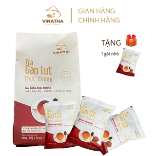 Trà Gạo lứt Ăn Kiêng Giảm Cân VINATHA 10 gói nhỏ (50 gram/gói) VNT06
