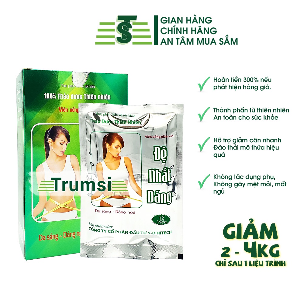 Viên uống giảm cân cấp tốc Đệ Nhất Dáng giúp đào thải mỡ thừa giảm mỡ vùng bụng đùi tại nhà nhanh chóng an toàn hiệu quả