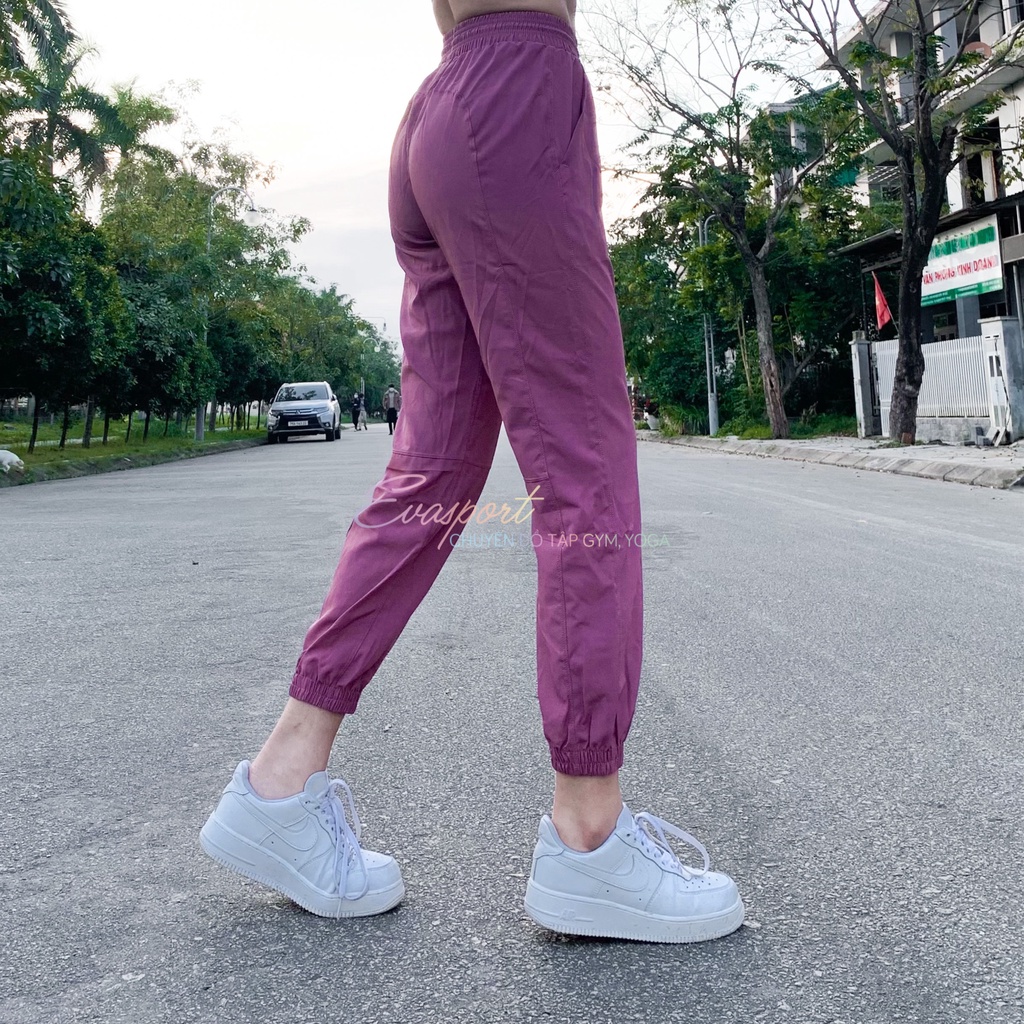 Quần Jogger Tập Gym, Yoga, Aerobic Nữ Eva Sport Vải Co Giãn Tốt, Mặc Ôm Dáng, Nâng Mông, Tôn Vòng 3 Evasport