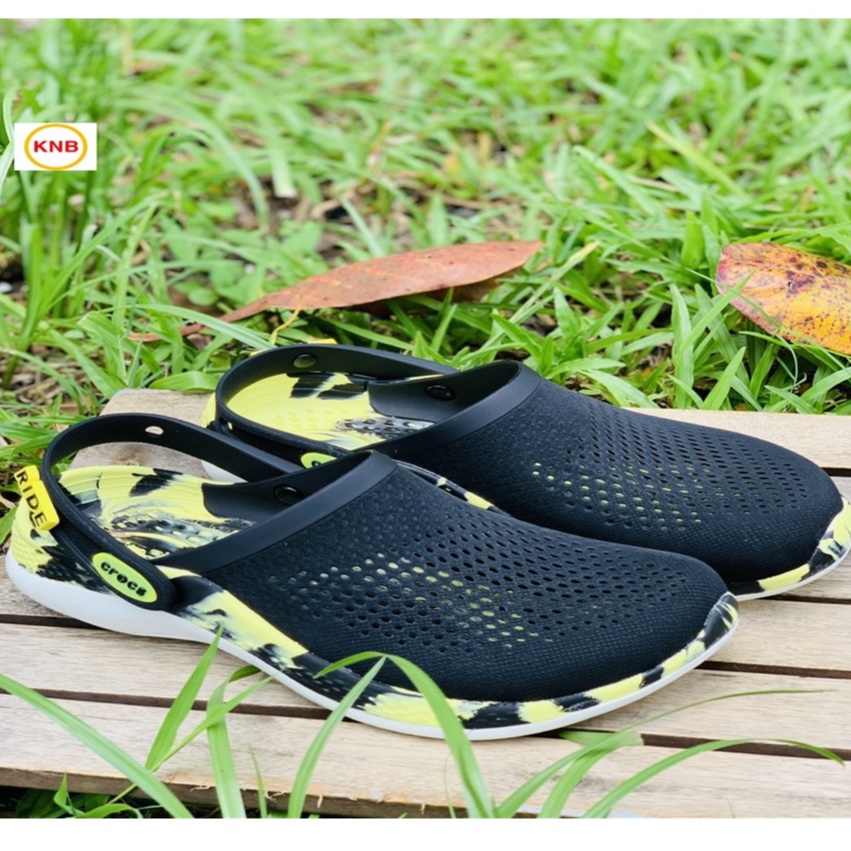 Dép sục cross 360 Literide clog màu loang vàng, Dép Sục Nam Nữ Literide Clog 360 Đi Nắng Mưa Cao Cấp, hàng xịn
