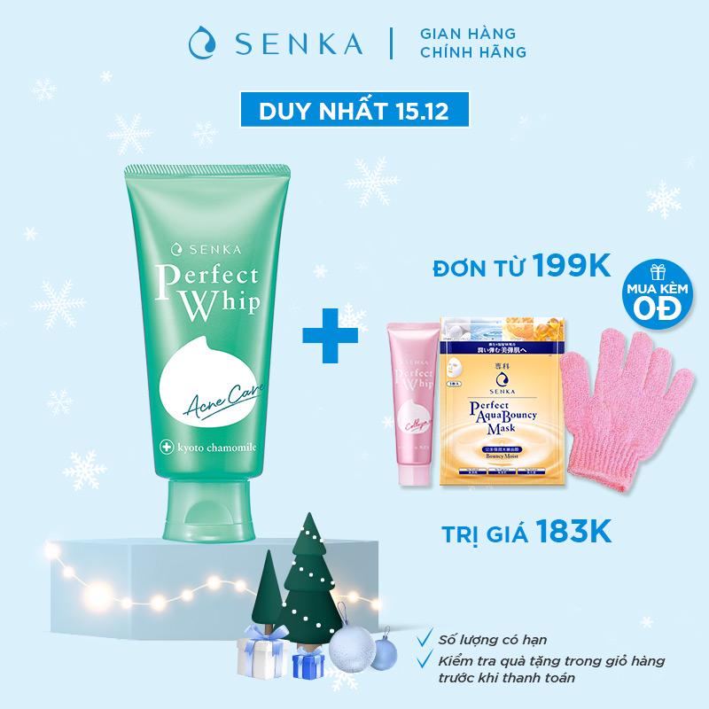 Sữa rửa mặt dành cho da mụn Senka perfect whip acne care 100g_15554