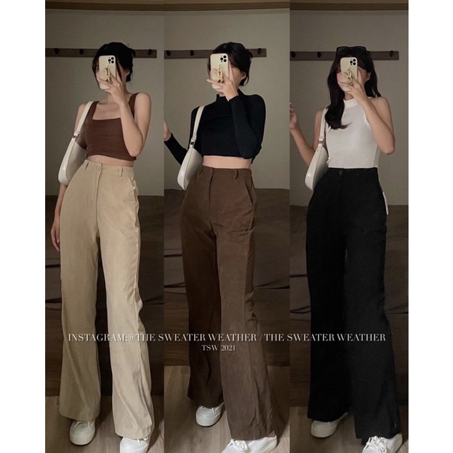 [HOT]QUẦN NHUNG TĂM ỐNG LOE THỜI THƯỢNG HACK DÁNG