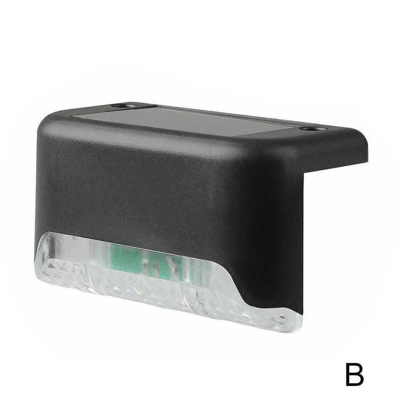 Đèn Led năng lượng mặt trời, R8xC4,5cm, màu Đen, đèn vàng ấm, chống nước, ốp lan can, trang trí ngoài trời