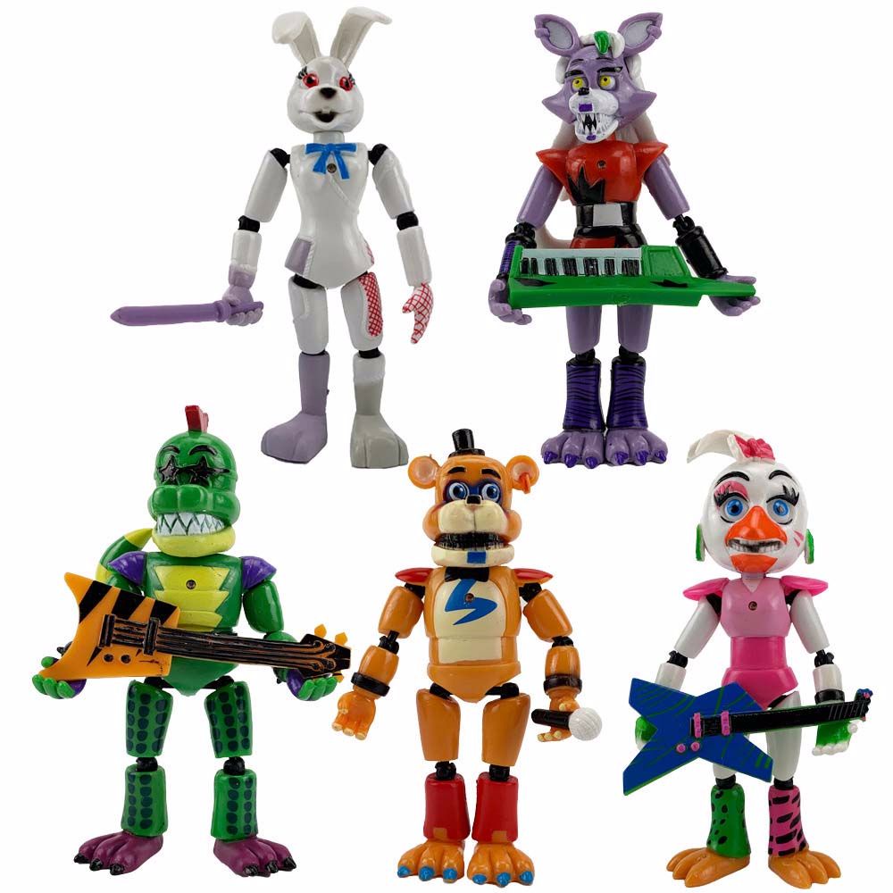 Bộ 5 mô hình nhân vật trong Five Nights At Freddy's