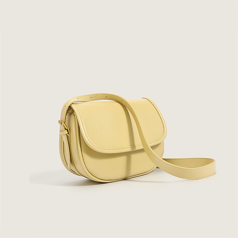 Túi Đeo Vai Hình Yên Ngựa Màu Trơn Phong Cách Retro Thời Trang Mới