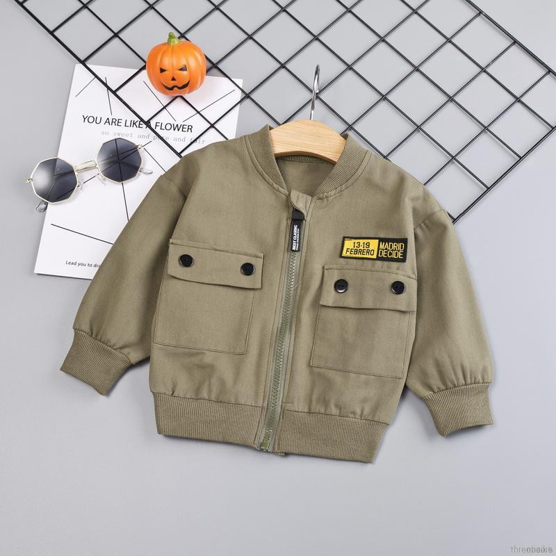 ruiaike  Baby Boy Girl Outerwear Cartoon Print Casual Zipper Sweatshirt Kids Pilot Baseball Jacket