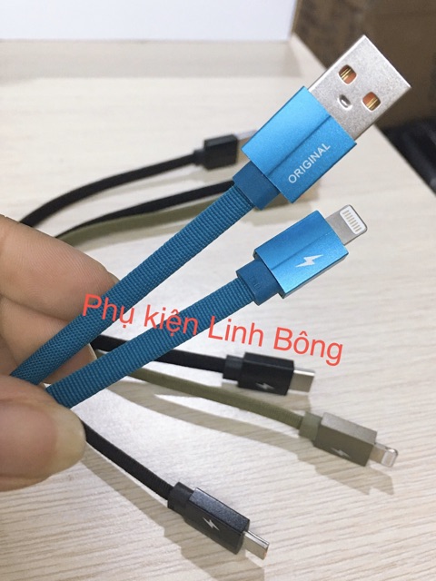 ( Lẻ=Sỉ) cáp ngắn iphone,samsung,typec bọc vải det,sạc nhanh siêu bền