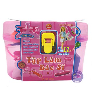 Hộp đồ chơi tập làm bác sĩ 17 món phụ kiện bằng nhựa