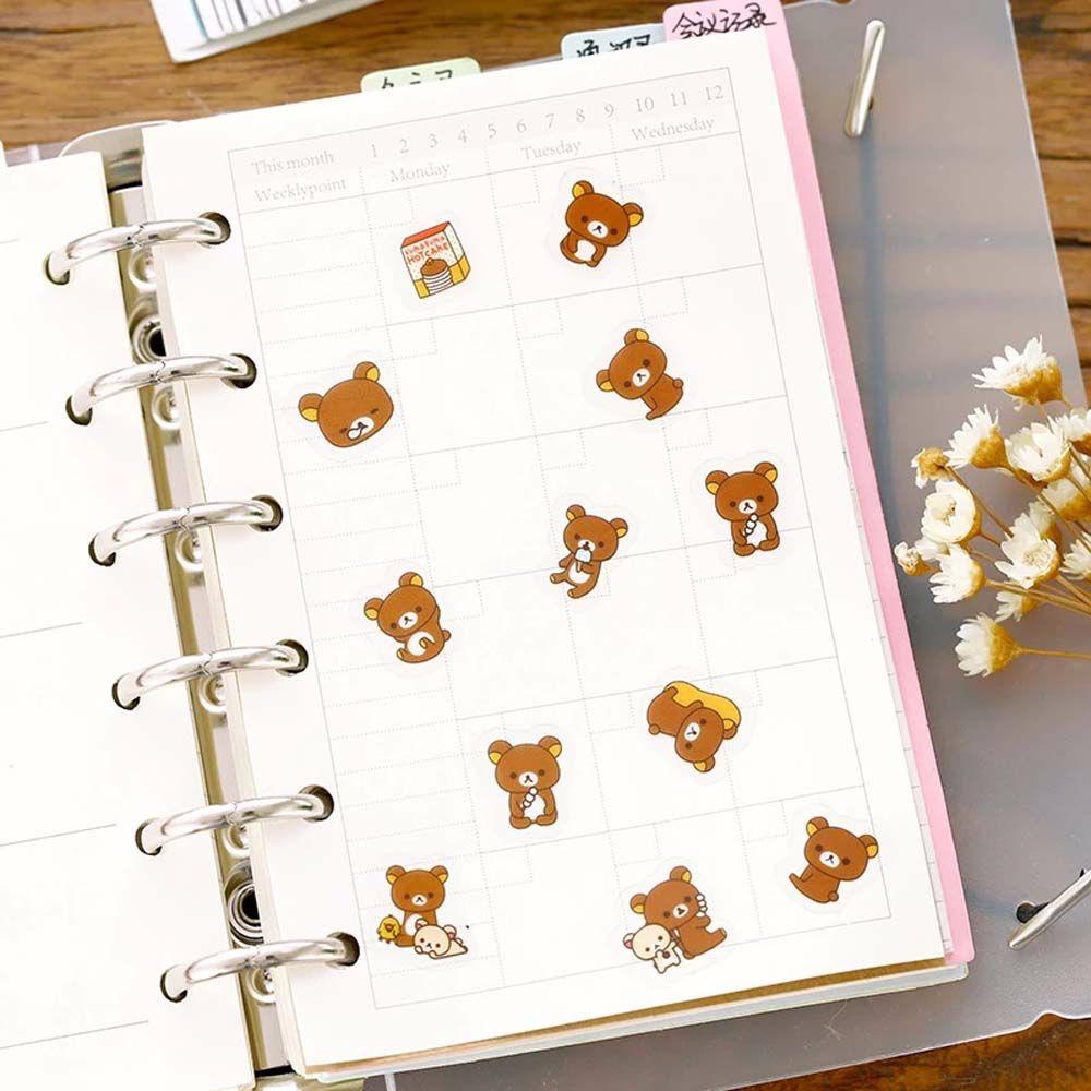 Miếng Dán Trang Trí Sổ Tay / Nhật Ký Hình Gấu Dễ Thương DIY