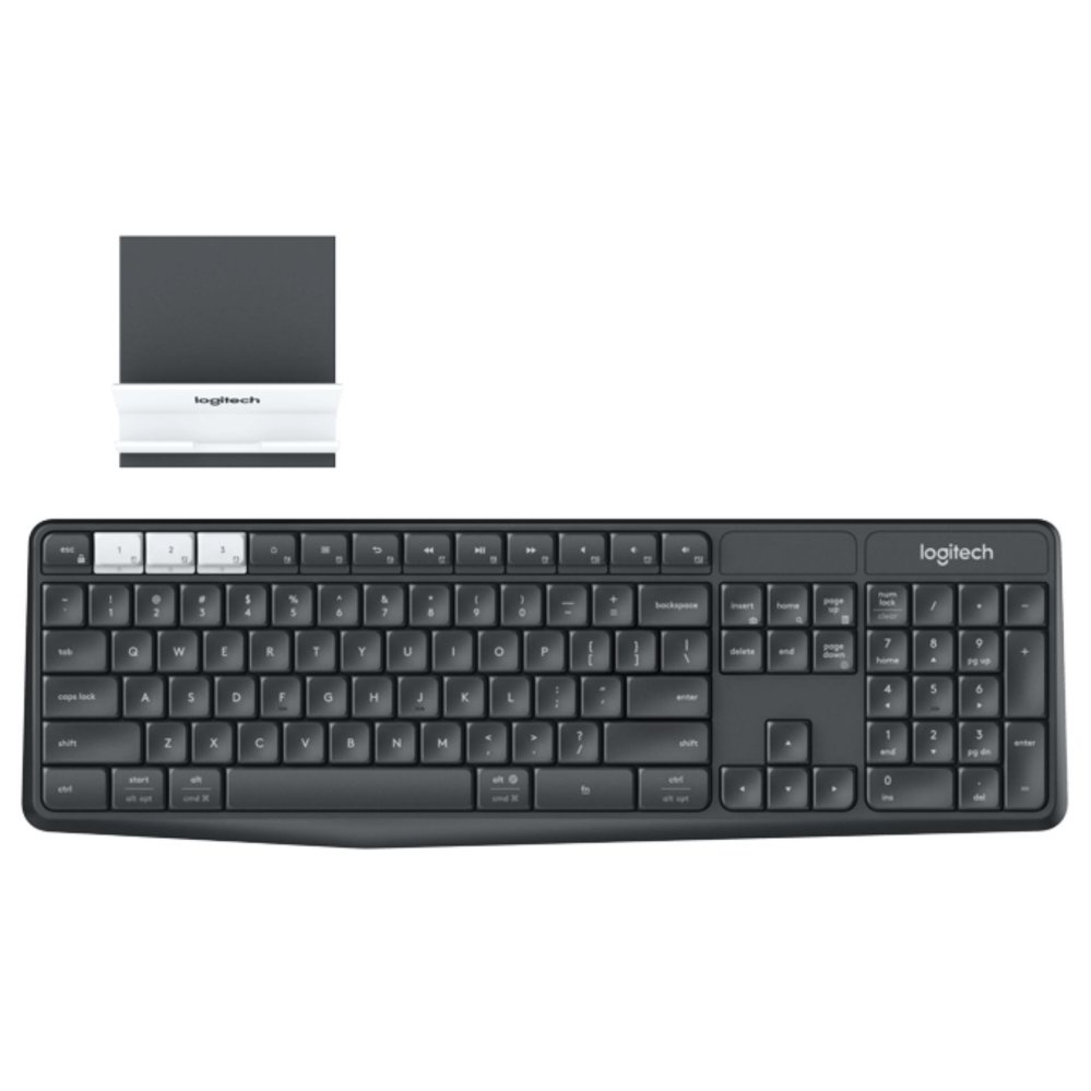 Bàn phím không dây Logitech K375S Màu đen (Bluetooth, Wireless, kết nối đa thiết bị)- Hàng chính hãng, BH