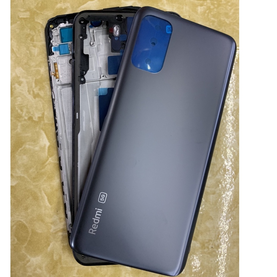 Bộ vỏ điện thoại zin hãng xiaomi redmi note 10 5G gồm xương, sườn, lưng, phím bấm