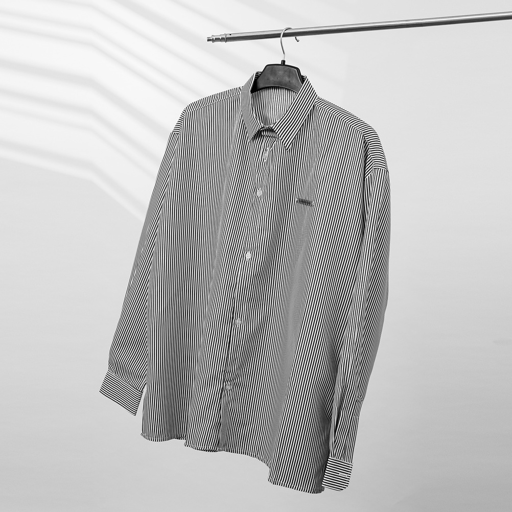 Áo sơ mi nam nữ unisex Glamour form rộng - Glamour Metallic Shirt - Đen/Be/Kẻ sọc