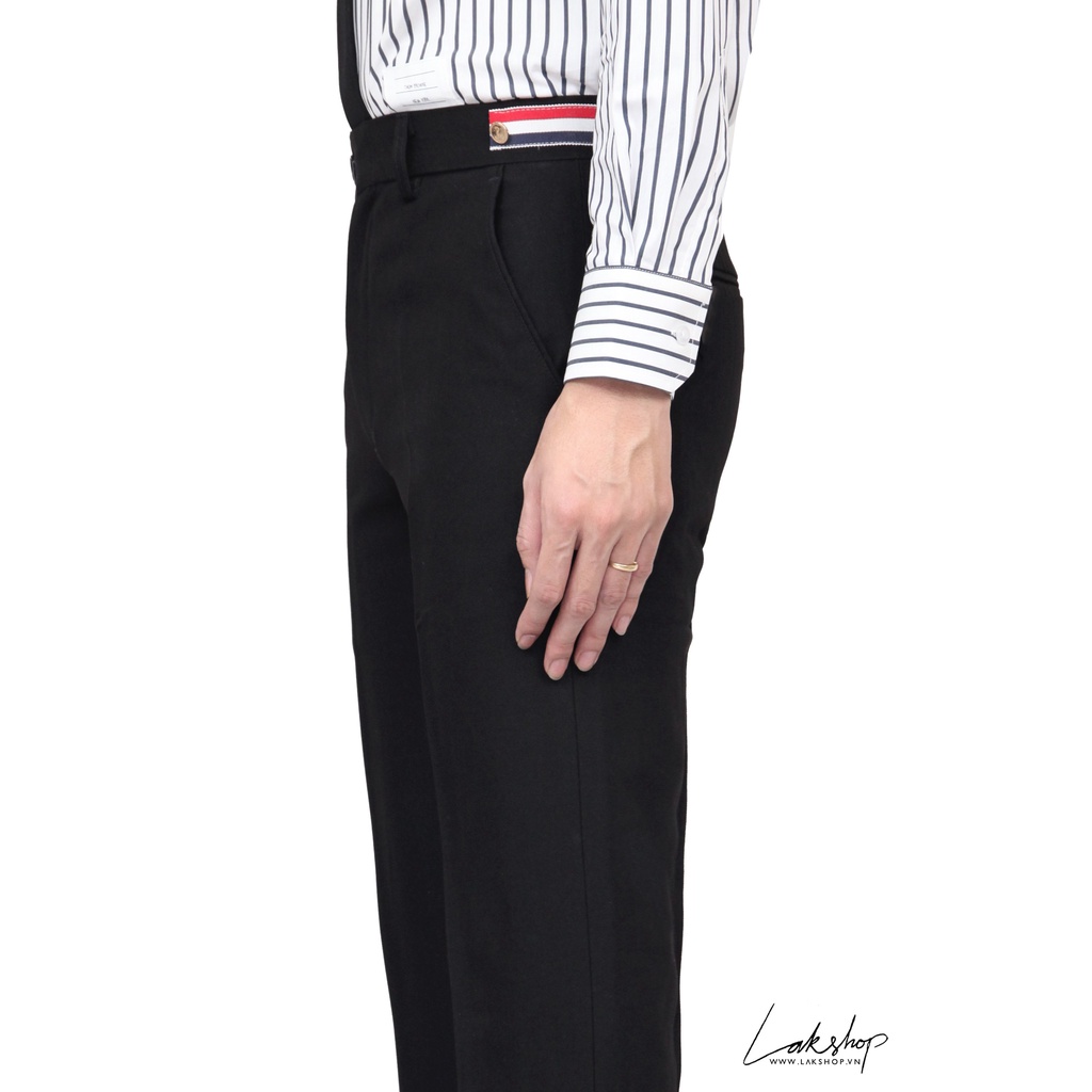 Quần âu T.B Striped Arm Band Black Trouser