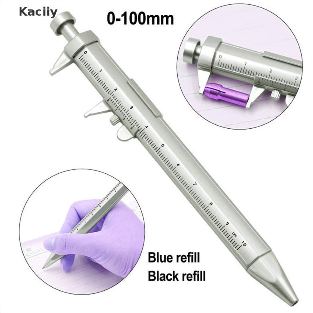 Kaciiy Hot Vernier Caliper Tool Ballpoint Pen Silver Vernier Caliper Multifunction Pen VN