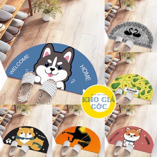 THẢM LAU CHÂN, THẢM CHÙI CHÂN BÁN NGUYỆT 3D CAO CẤP