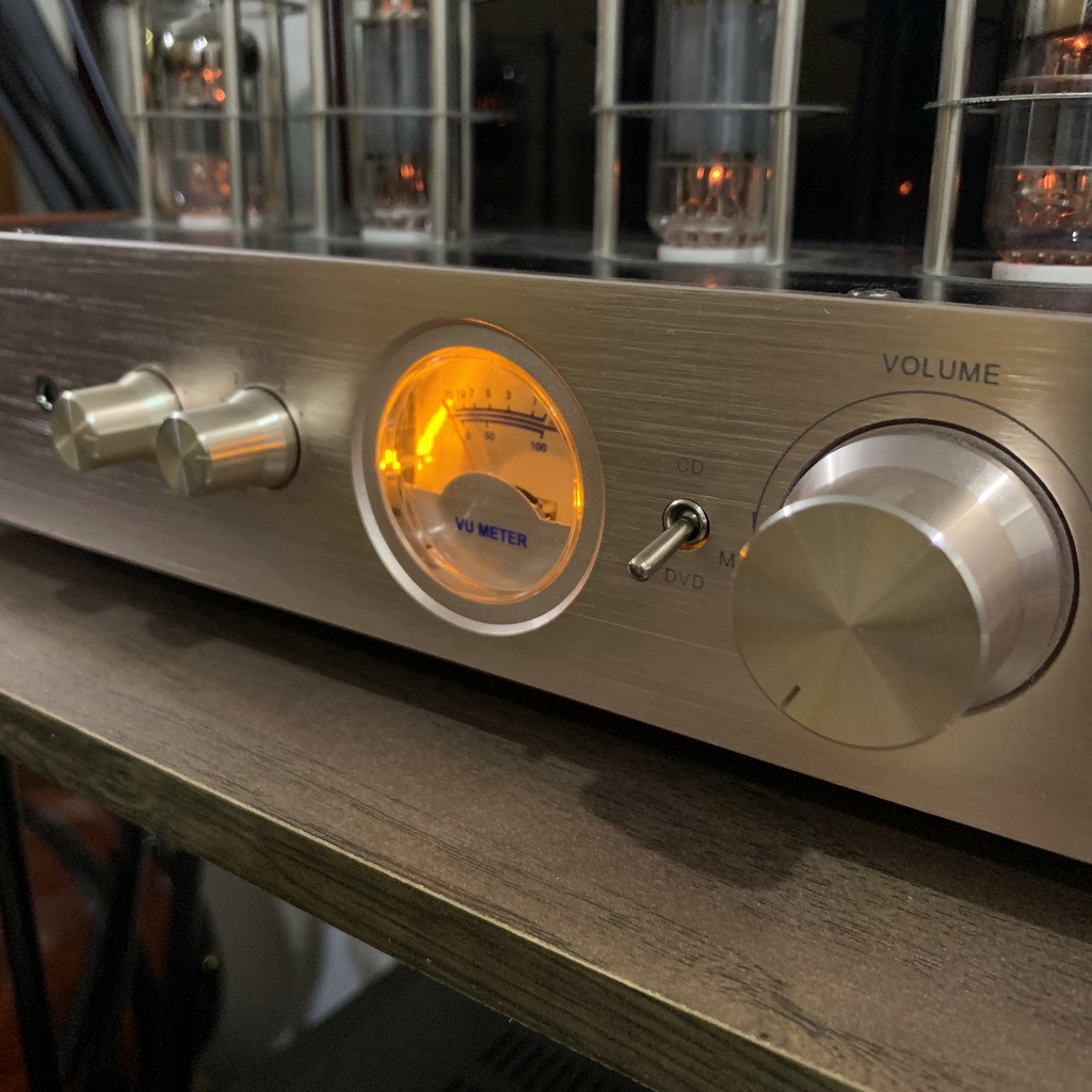 Ampli đèn 4 bóng tích hợp Nobsound MS10D + tặng jack AV chất âm mộc mạc mặt phay nhôm xước Bảo Hành 12 Tháng